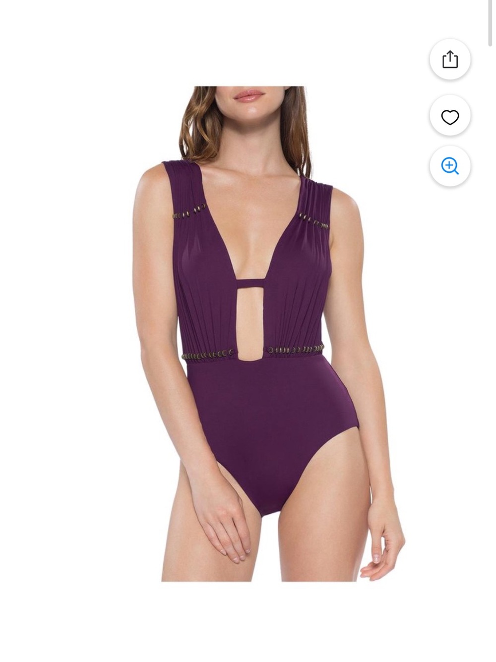Becca by Rebecca Virtue Reconnect Plunge One-Piece Swimsuit size medium